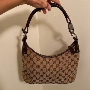 Small Gucci “double G fabric” hobo bag in like new condition.